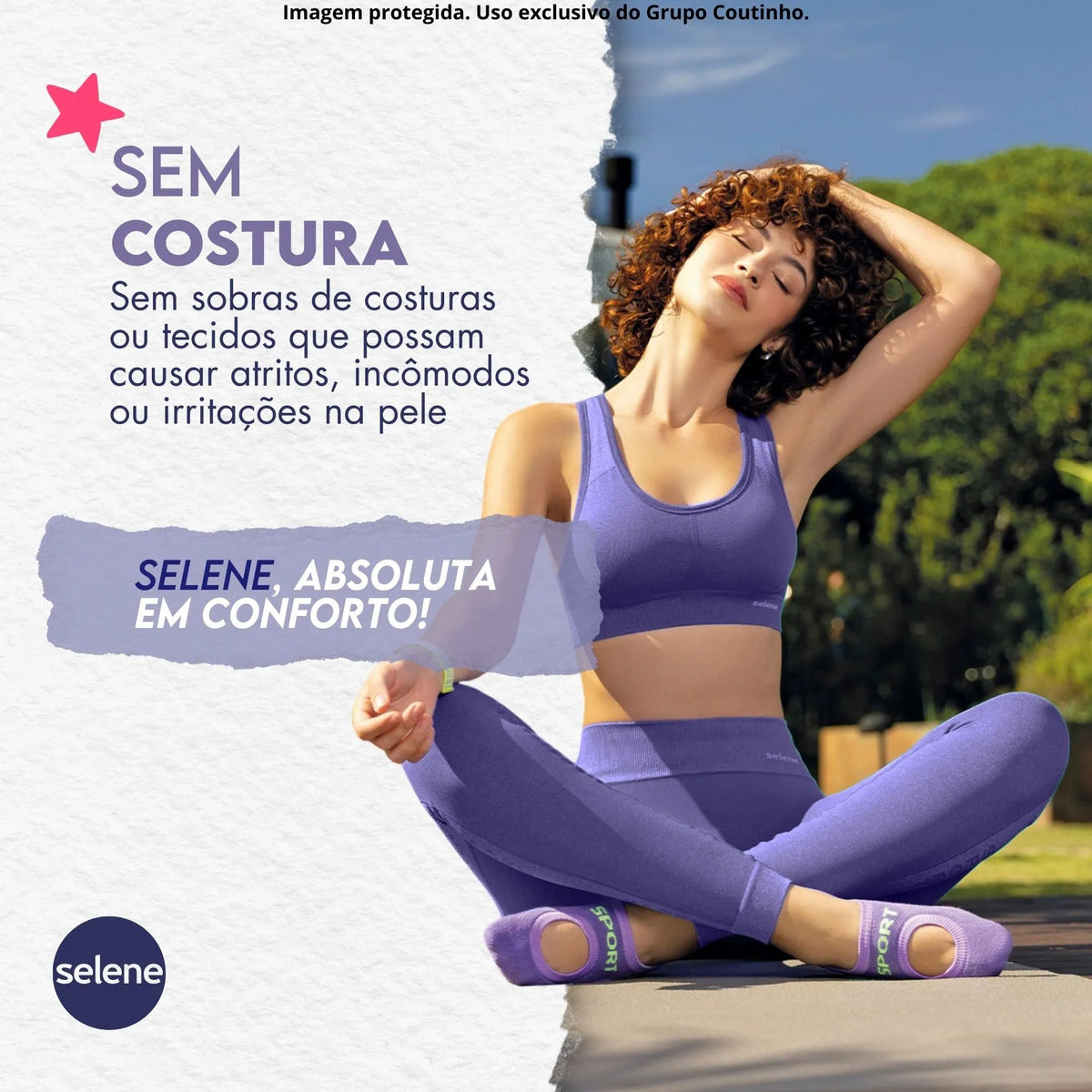 Calça Legging Fitness Academia Selene Levanta Bumbum