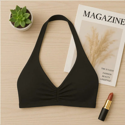 Top Halter Fitness Frente Unica Suplex Bojo Removìvel Yoga