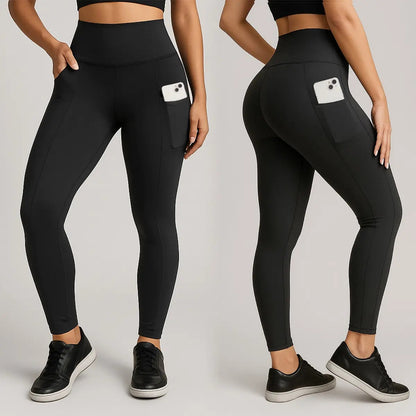 Kit 2 Calças Legging Feminina Grossa Cintura Alta Com Bolso