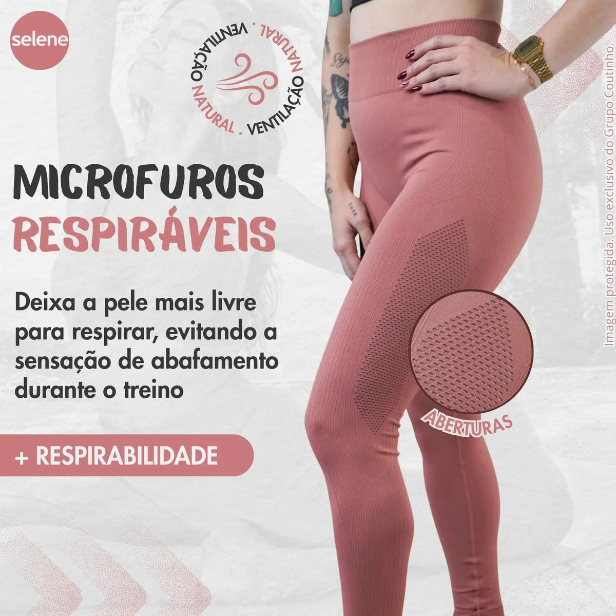 Legging Fitness de Treino Zero Transparência Selene