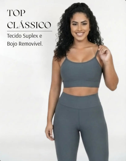Top Fitness Academina De Alcinha Fina Com Bojo