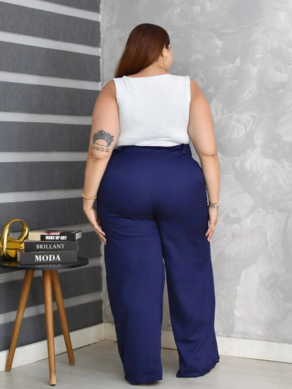 Calça Pantalona Alfaiataria Plus Size Feminina Premium