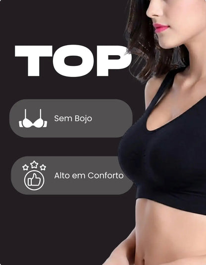 Kit 4 Top Sutiã Sem Bojo Com Alça Larga Macio Confortável