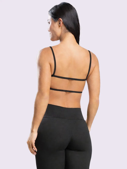 Top Costa Nua De Academia Feminino Fitness Ginástica Treino