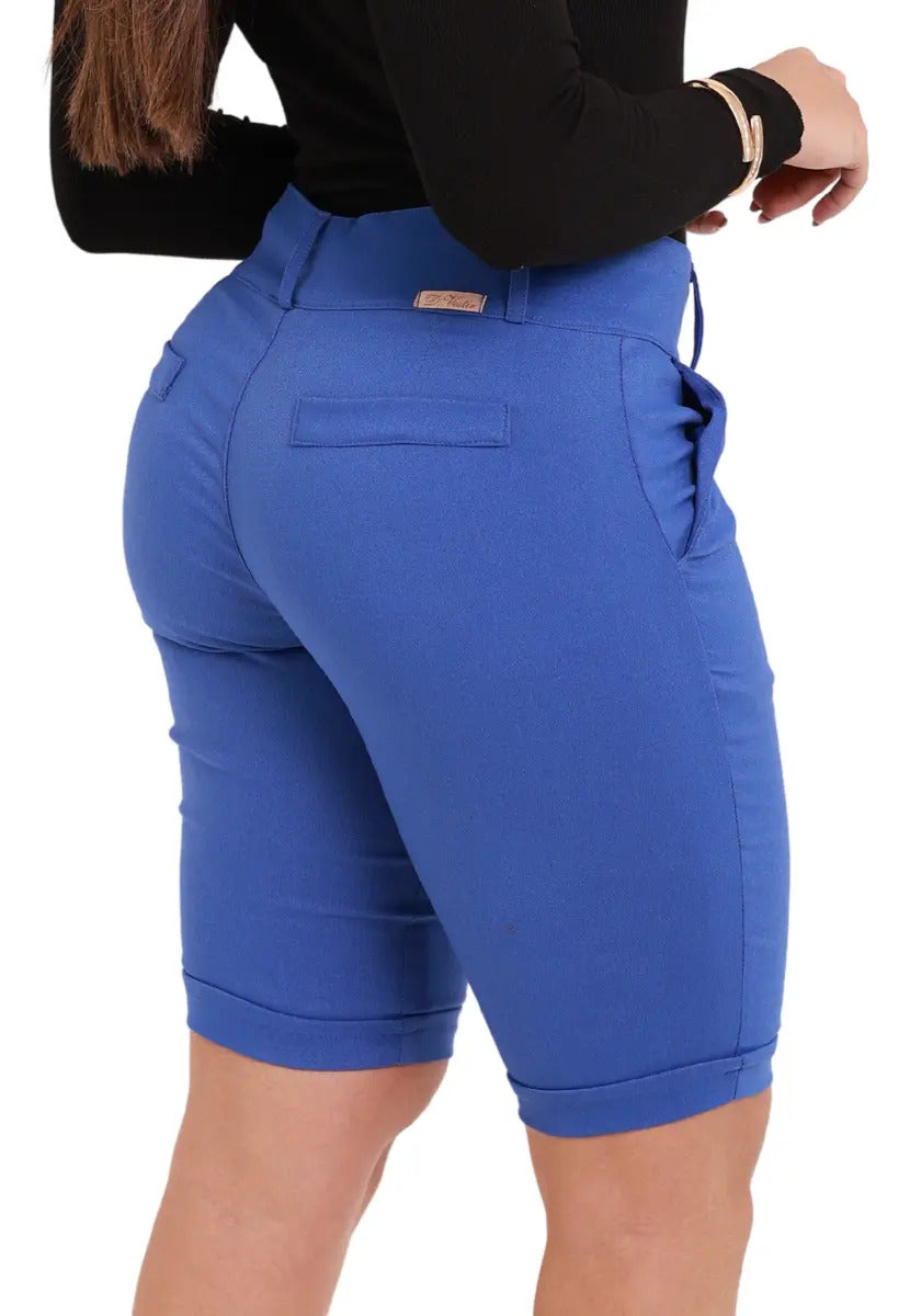 Bermuda Feminina Social - Ate O Joelho - Bengaline Lycra