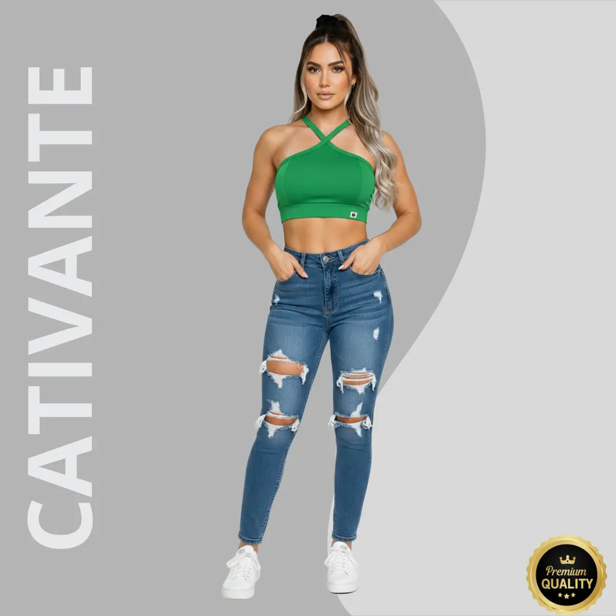 Top Cropped Feminino Alça Cruzada Zero Transparência Suplex