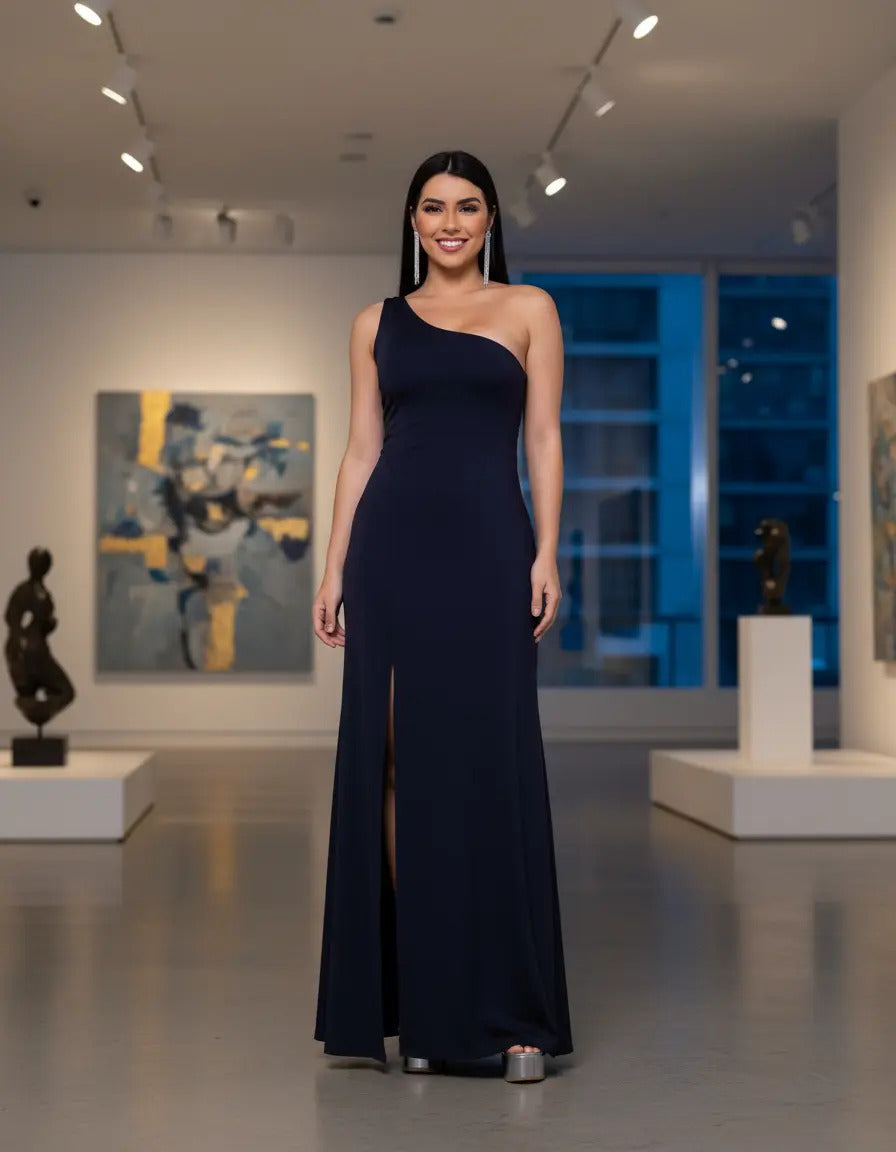 Vestido midi poli