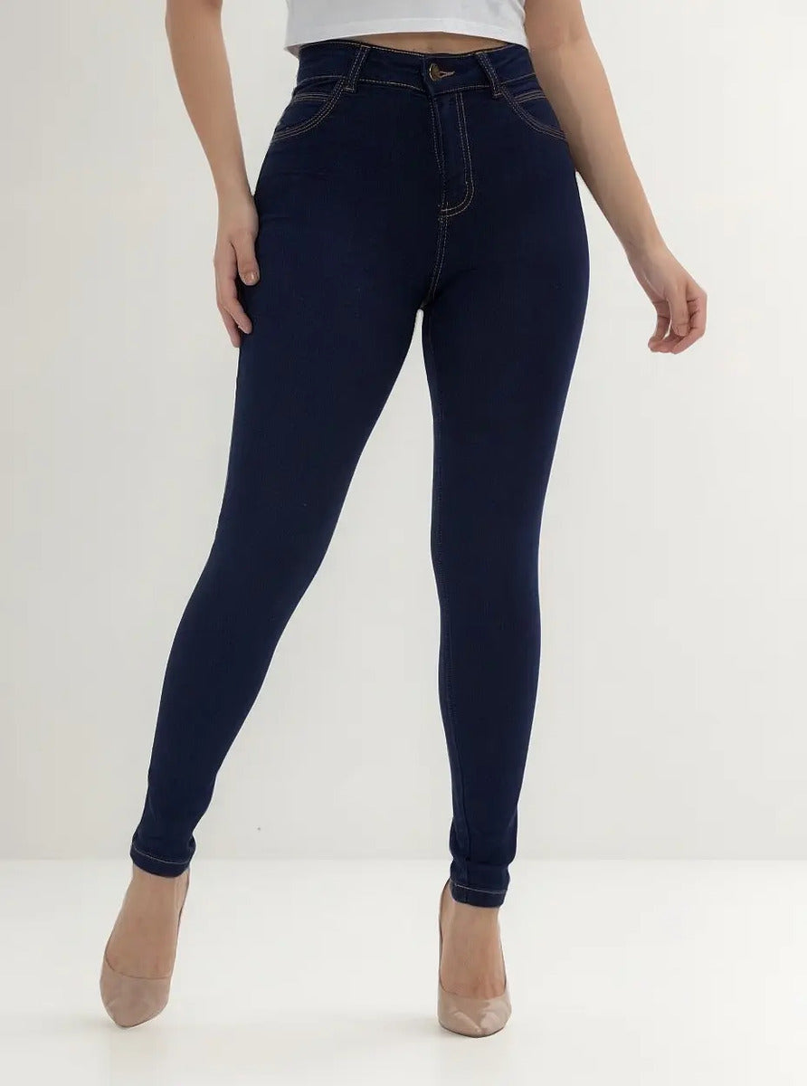 Calça Jeans Feminina Skinny Cintura Alta Levanta Bumbum