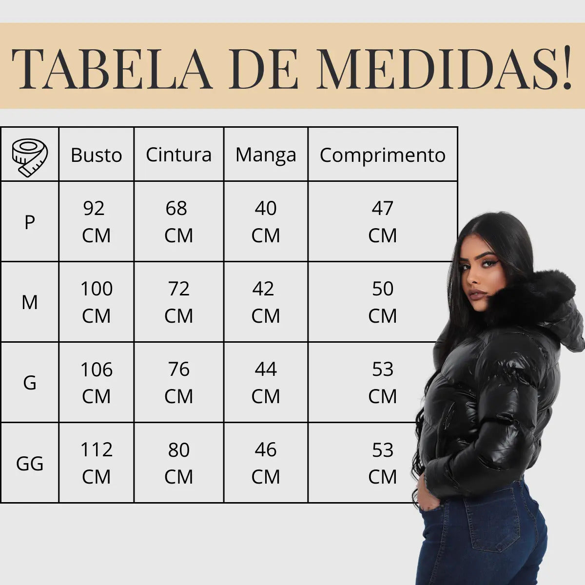 Jaqueta Feminina De Inverno Cropped Dupla Face Com Capuz