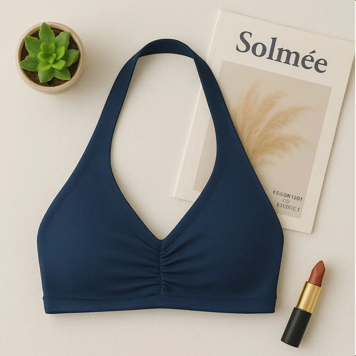 Top Halter Fitness Frente Unica Suplex Bojo Removìvel Yoga