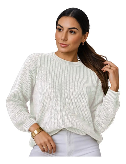 Suéter Blusa Manga Longa Max Cropped Frio Pullover Lã Trico