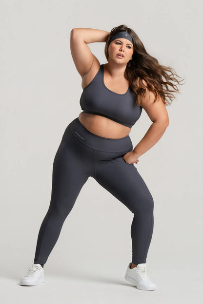 Top Feminino Academia Bolso Nadador Corrida Fitness Esporte