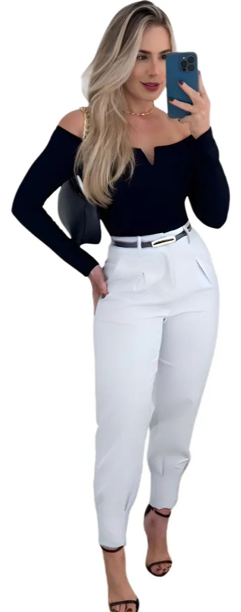 Calça Cenoura Sport Chic Premium Conforto Sofisticada Social