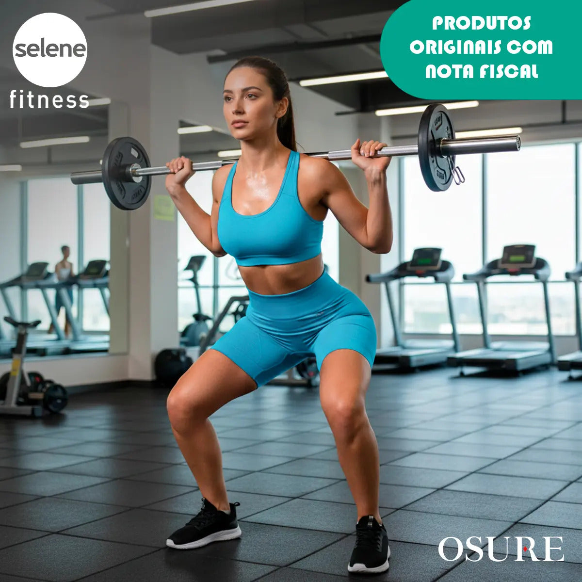 Short Selene Poliamida Zero Transparência Bermuda S/ Costura