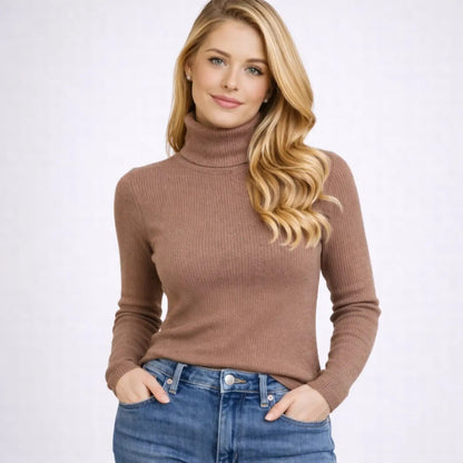 Blusa Cacharrel Feminina Tricô Lã Blusinha Gola Alta Rolê