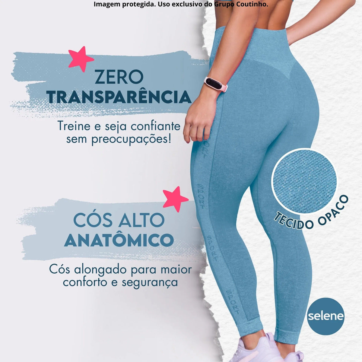Calça Legging Fitness Academia Selene Levanta Bumbum