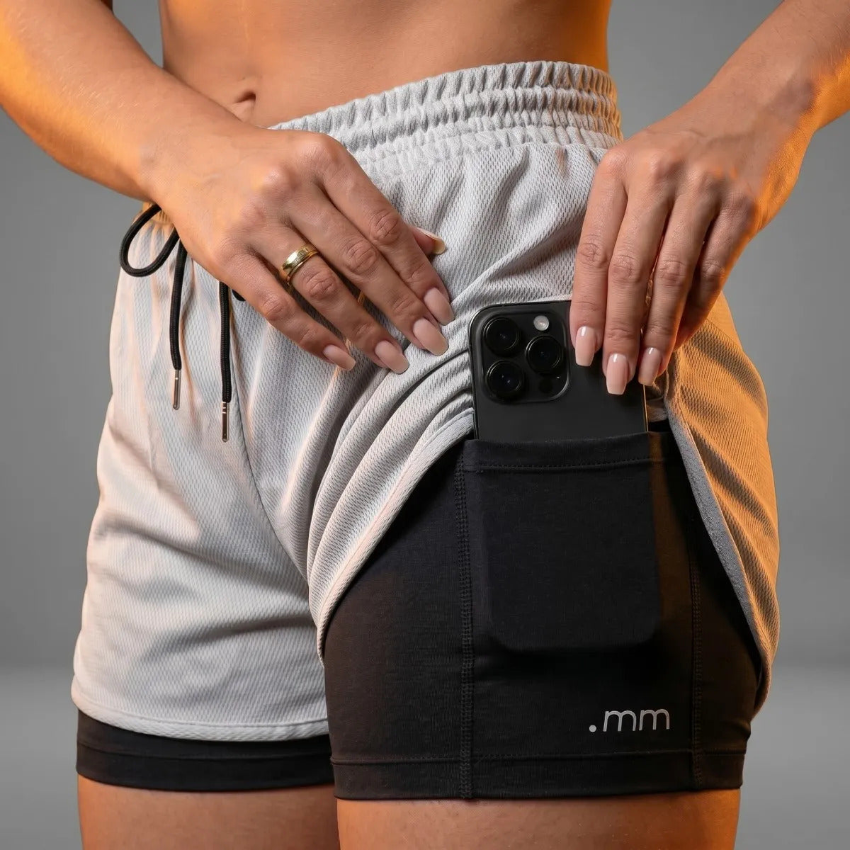 Kit 2 Short Duplo Compressão Fitness Bermuda Treino Feminino