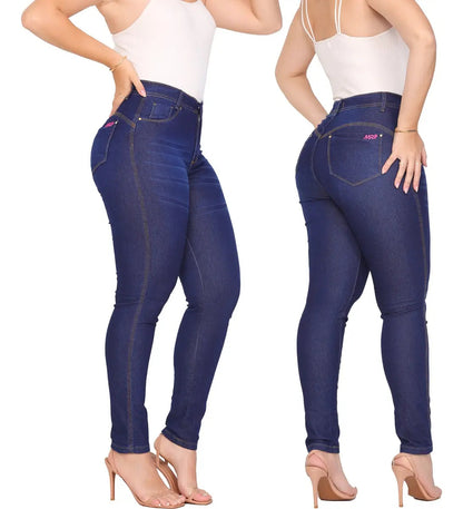 Kit 3 Calça Jeans Feminina Cintura Alta C/ Elastano Lycra