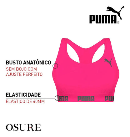 Top Puma Original Feminino Alta Sustentação Academia Fitness