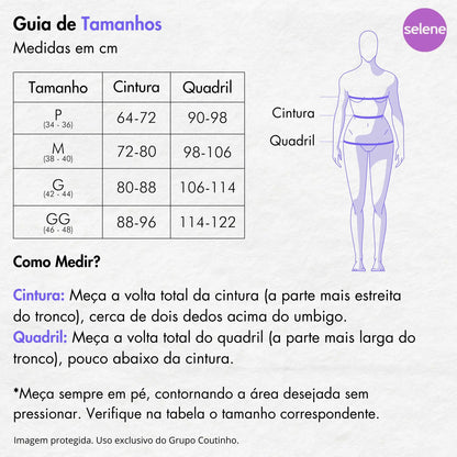 Calça Legging Zero Transparência Fitness Cintura Alta Selene