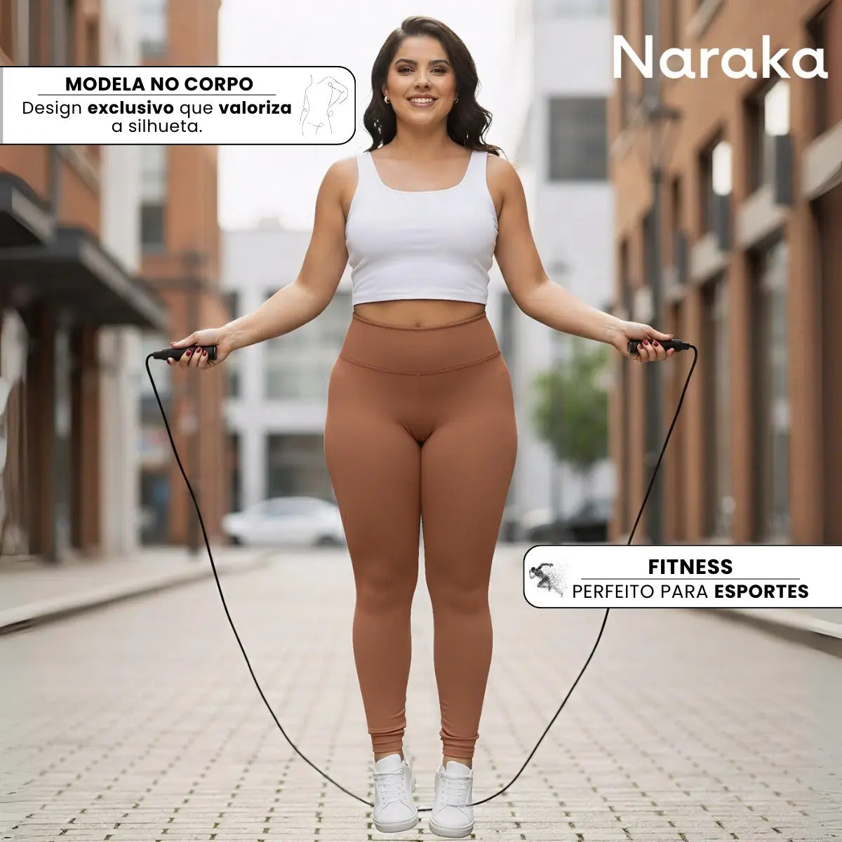 Calça Legging Feminina Cintura Alta Leg Grossa Fitness