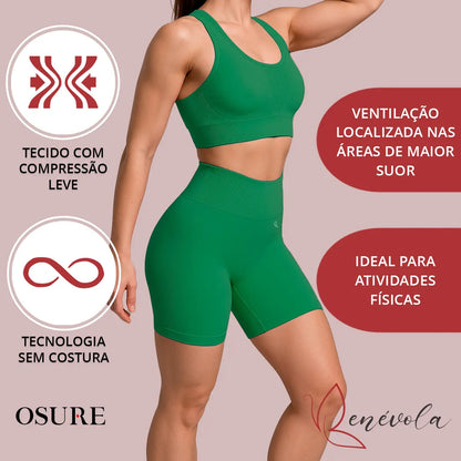 Short Selene Poliamida Zero Transparência Bermuda S/ Costura