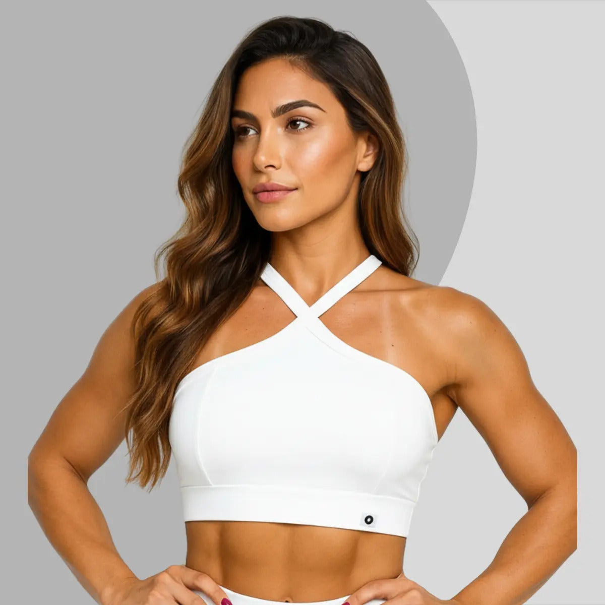 Top Cropped Feminino Alça Cruzada Zero Transparência Suplex