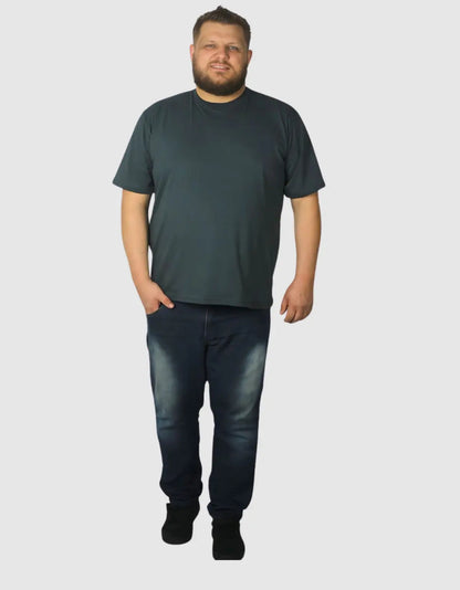 Camiseta Plus Size Masculina De Algodão Básica Lisa Grande