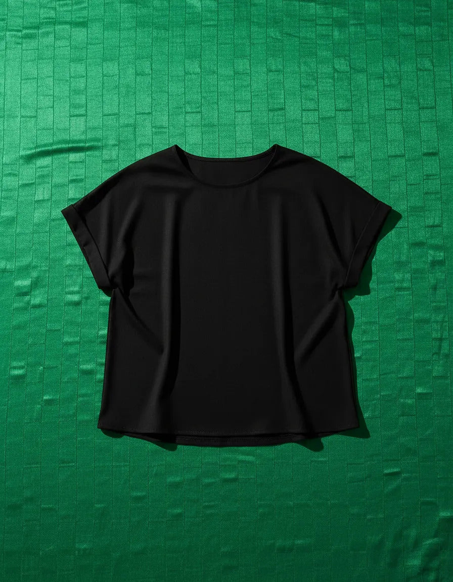 Blusa Feminina Casual Manga Japonesa Dobrada Confortável