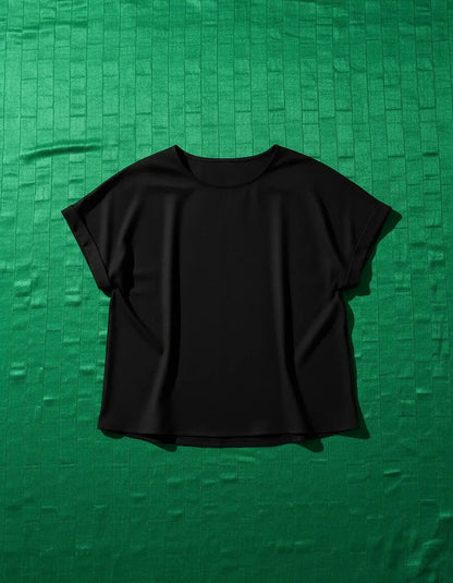 Blusa Feminina Casual Manga Japonesa Dobrada Confortável