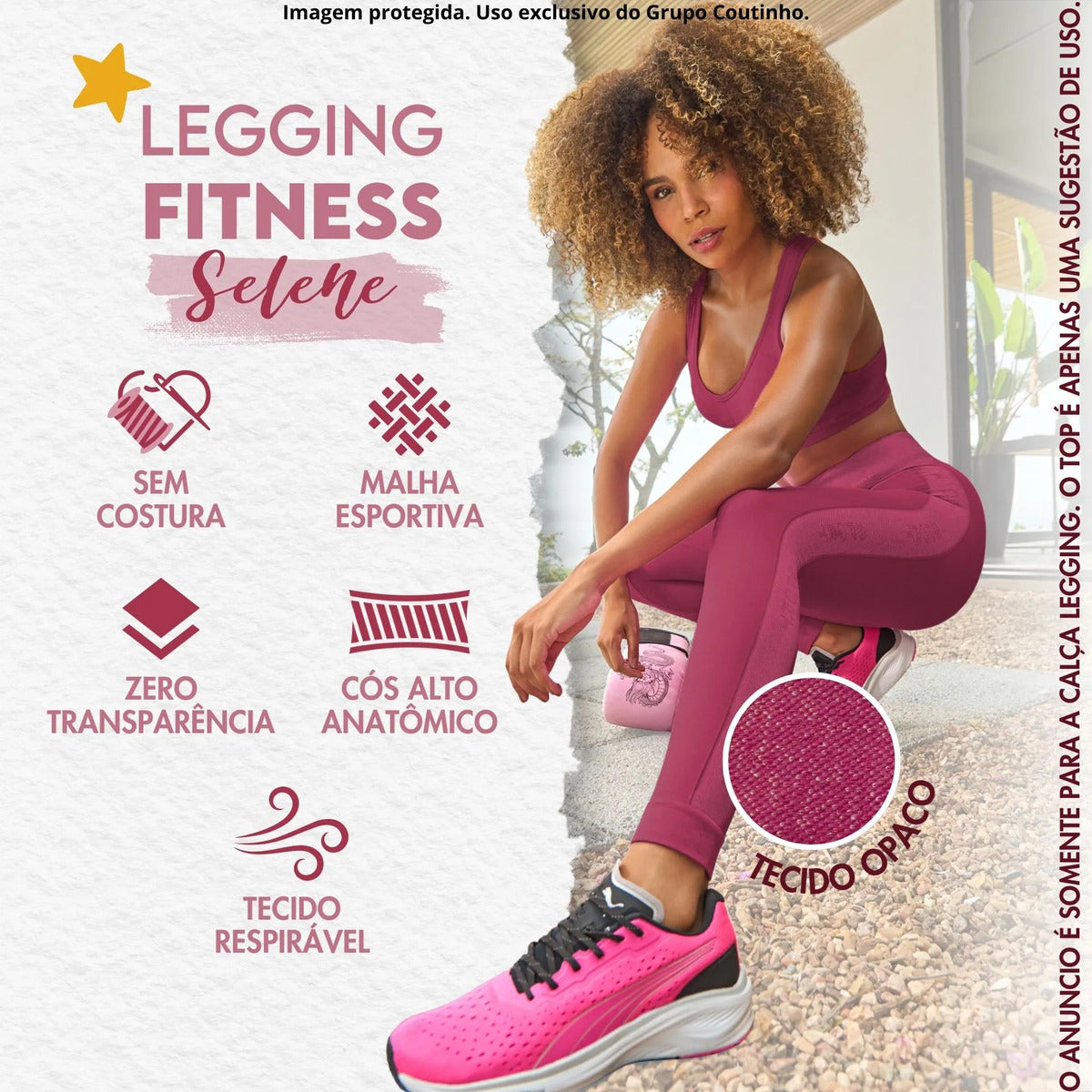 Calça Legging Fitness Academia Selene Levanta Bumbum