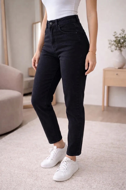 Calça Jeans Mom Stillger Feminina Cintura Alta Cor Clara