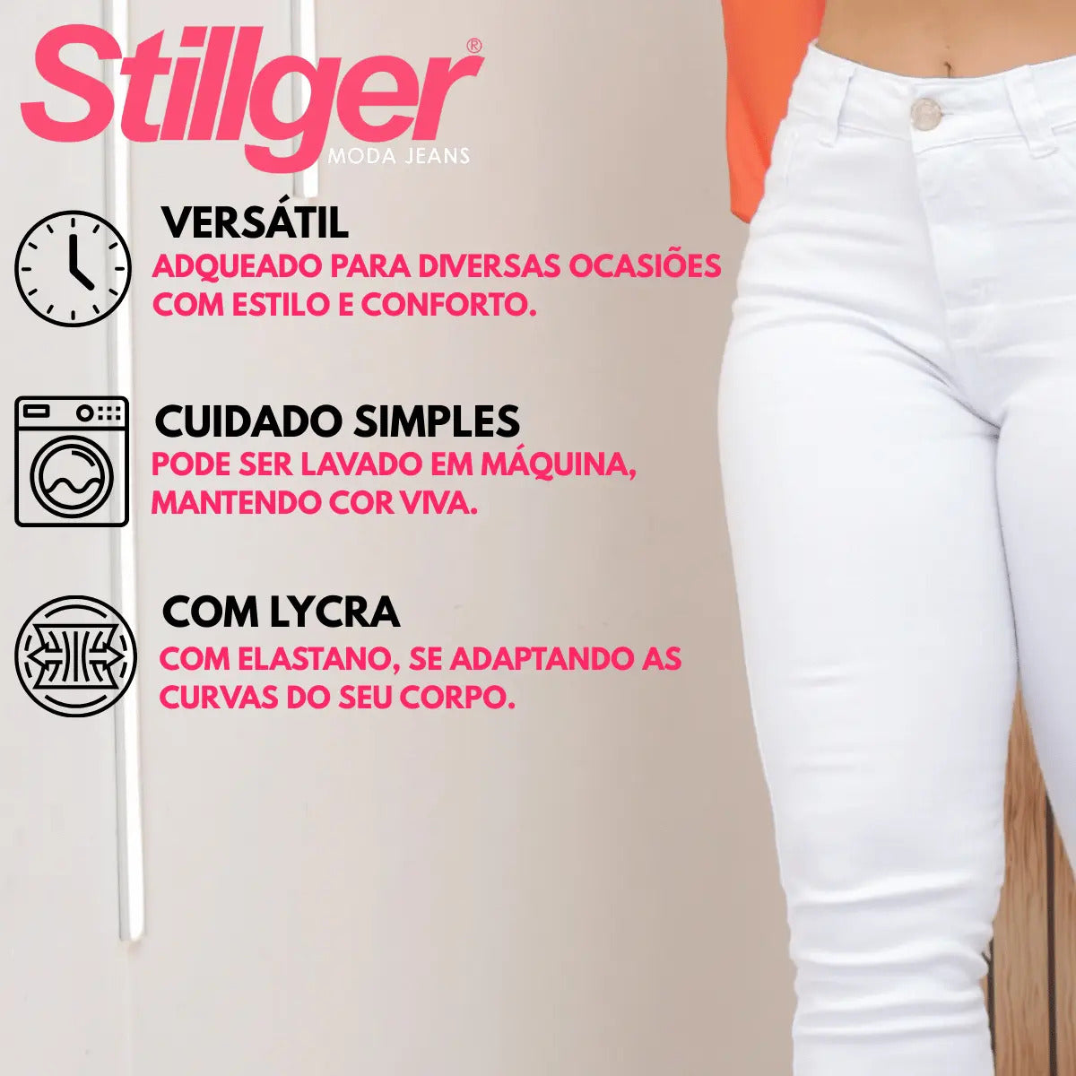 Calça Jeans Feminina Preta Skiny Cintura Alta Levanta Bumbum