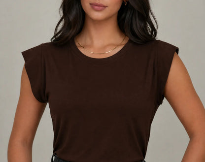 Blusa Feminina Muscle Tee Viscolycra Clássica Casual Chic