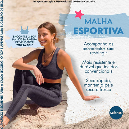 Calça Legging Fitness Academia Selene Levanta Bumbum