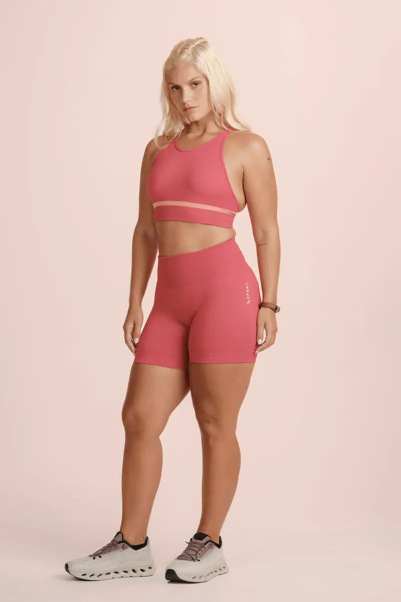 Short Feminino Lupo Modela Bumbum Sport Cós Alto Anatomico