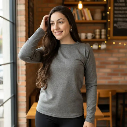 Blusa Térmica Feminina Flanelada Peluciada Frio Inverno