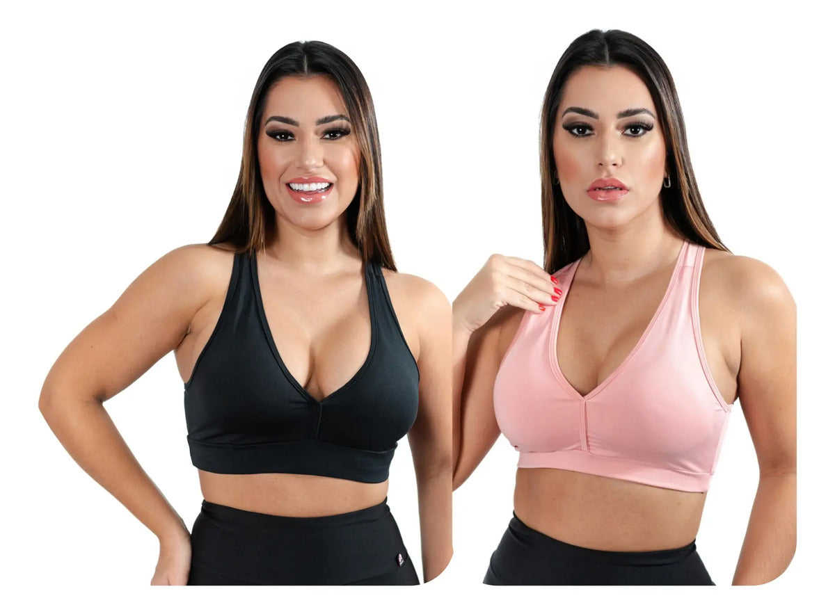 Kit 2 Top Nadador Academia Fitness ,liso C/bojo Para Malhar