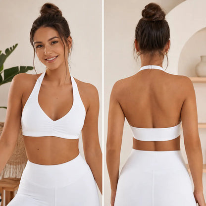 Top Halter Fitness Frente Unica Suplex Bojo Removìvel Yoga