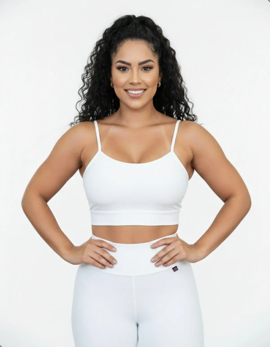 Kit-2 Top Alcinha Fina Academia Fitness C/ Bojo Suplex Power