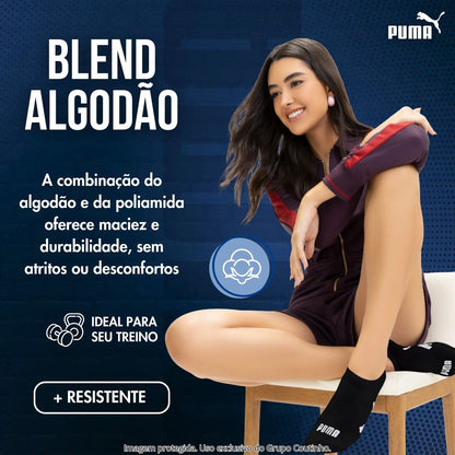 Kit 9 Pares Meias Invisível Puma Sapatilha Soquete Original