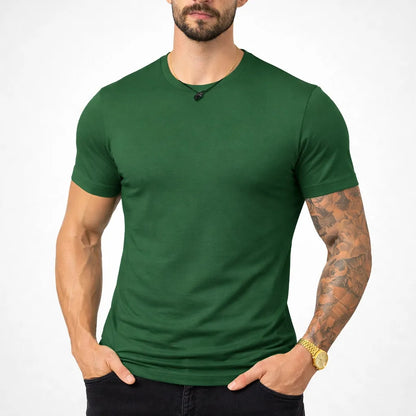 Camiseta Basica Masculina Algodão Lisa Malha Peruana Premium
