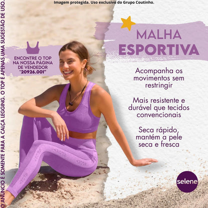Calça Legging Fitness Academia Selene Levanta Bumbum
