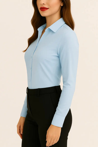 Camisa De Botão Sofisticada Feminina Alta Qualidade Sale 40%