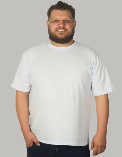 Camiseta Plus Size Masculina De Algodão Básica Lisa Grande