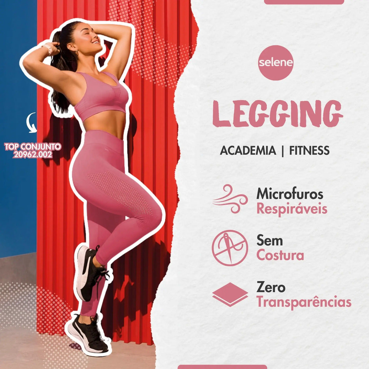 Legging Fitness de Treino Zero Transparência Selene