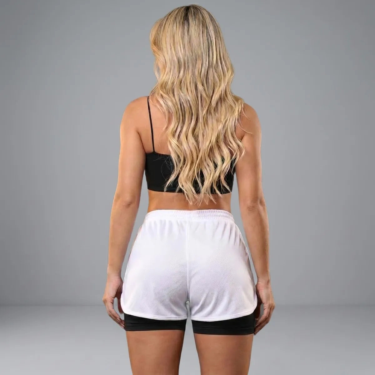 Kit 2 Short Duplo Compressão Fitness Bermuda Treino Feminino
