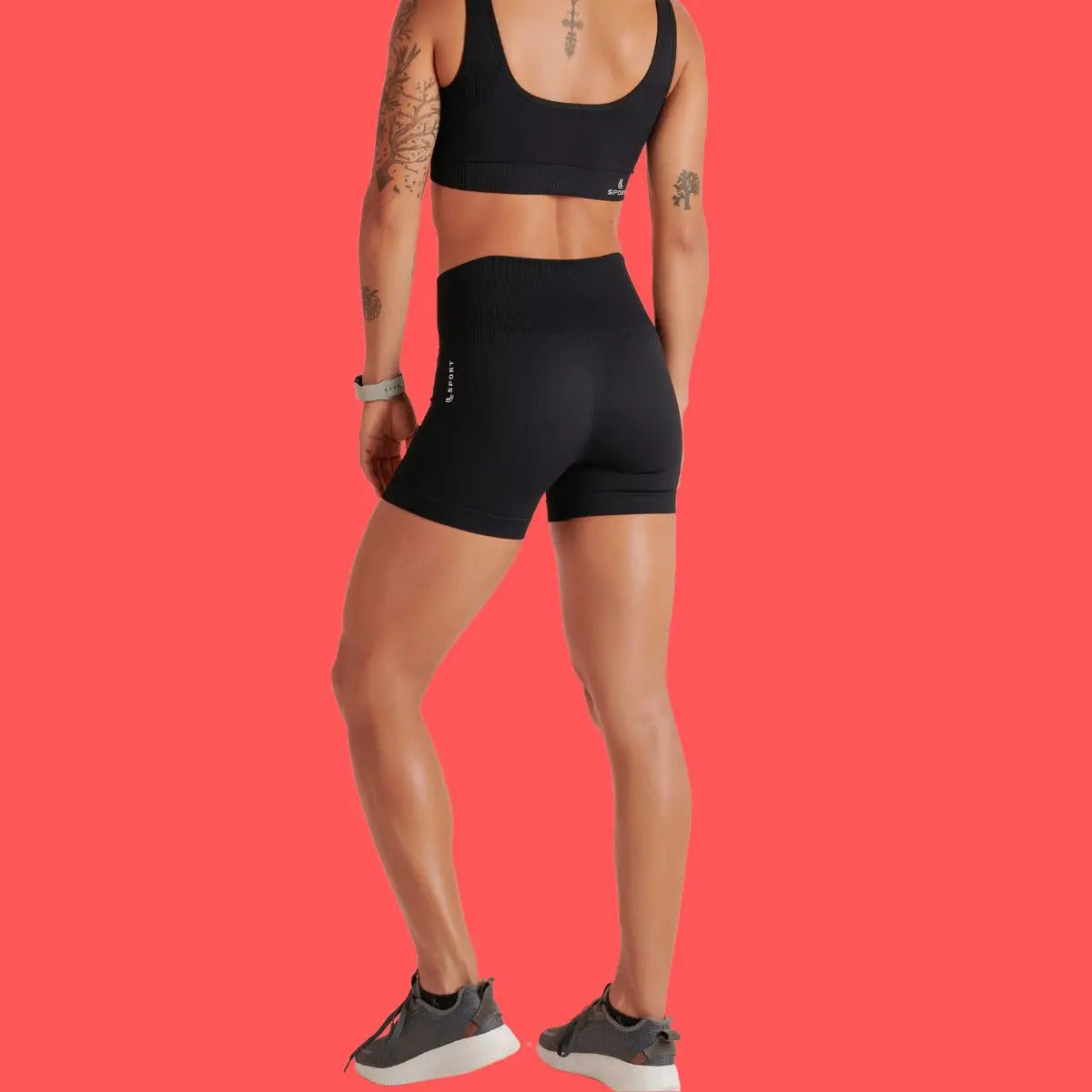 Short Feminino Lupo Modela Bumbum Sport Cós Alto Anatomico