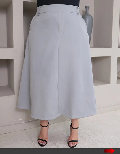 Saia Alfaiataria Feminina Plus Size Midi Evangélica Casual