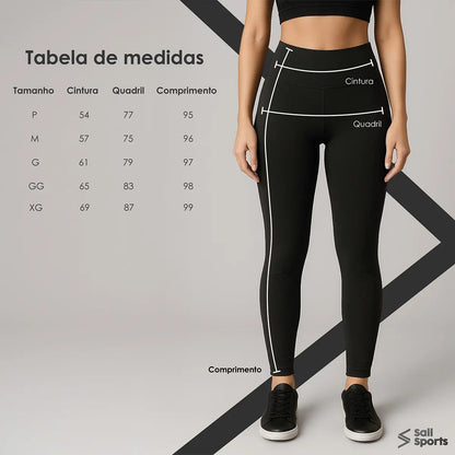 Kit 2 Calças Legging Feminina Grossa Cintura Alta Com Bolso